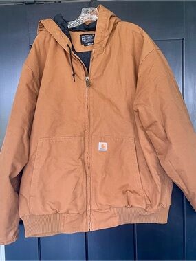 Carhartt Tan Hooded Duck Jacket